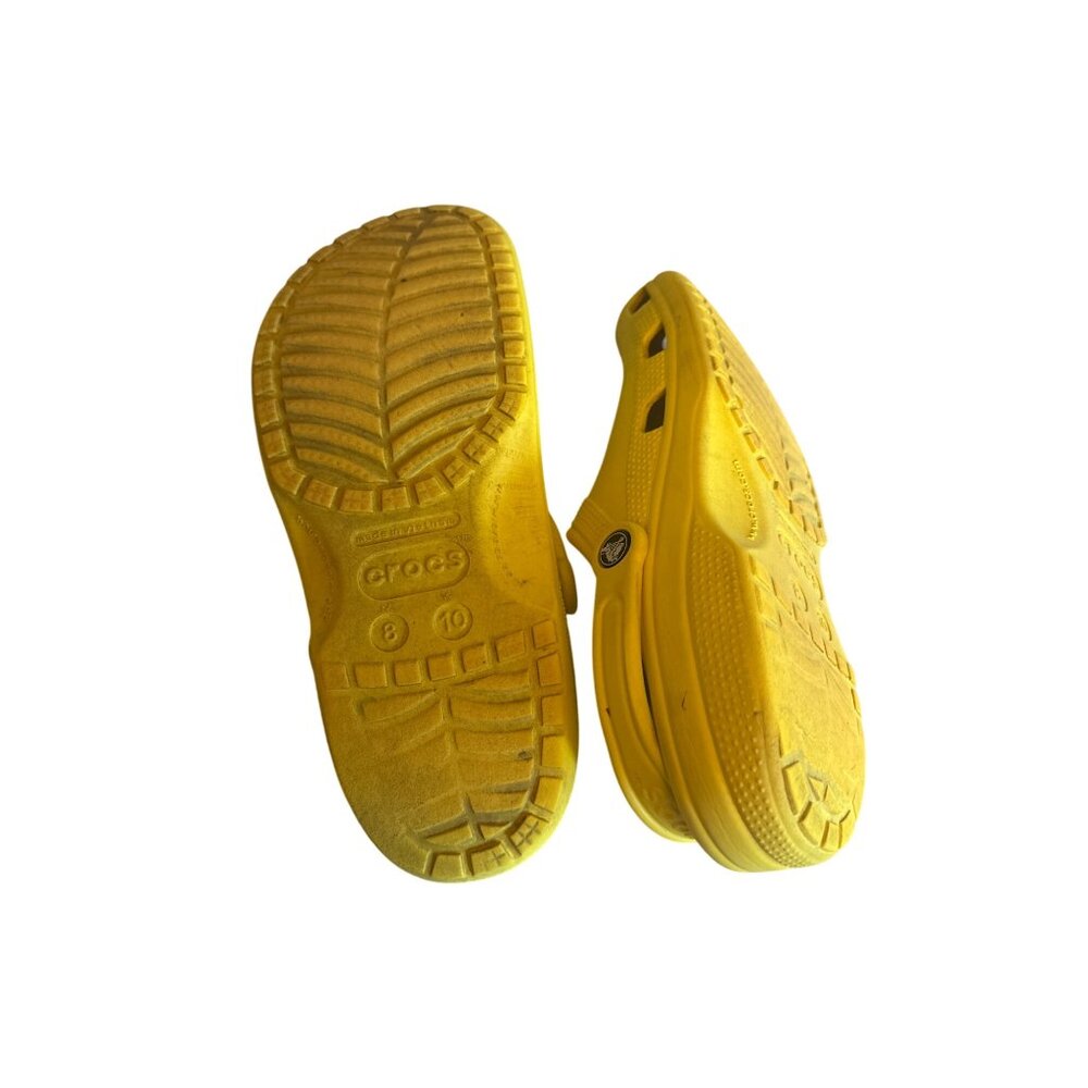 Crocs Classic Yellow Clogs For Women Size W10 M8 Lightweight Comfort Casual - Picture 4 of 5
